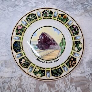 Vintage Missouri Pacific Lines "State Flowers" Dinner Plate Dish Dining Car